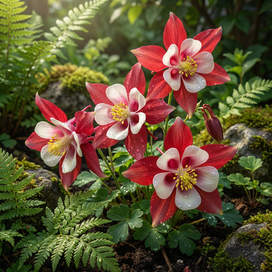 Columbine Aquilegia Caerulea – Crimson Star Garden Flower Seeds