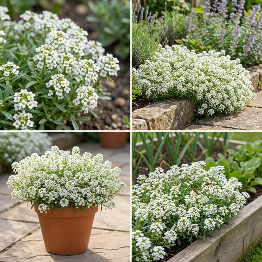 Alyssum Carpet of Snow Lobularia Maritima – Low Growing Garden Flower Seeds