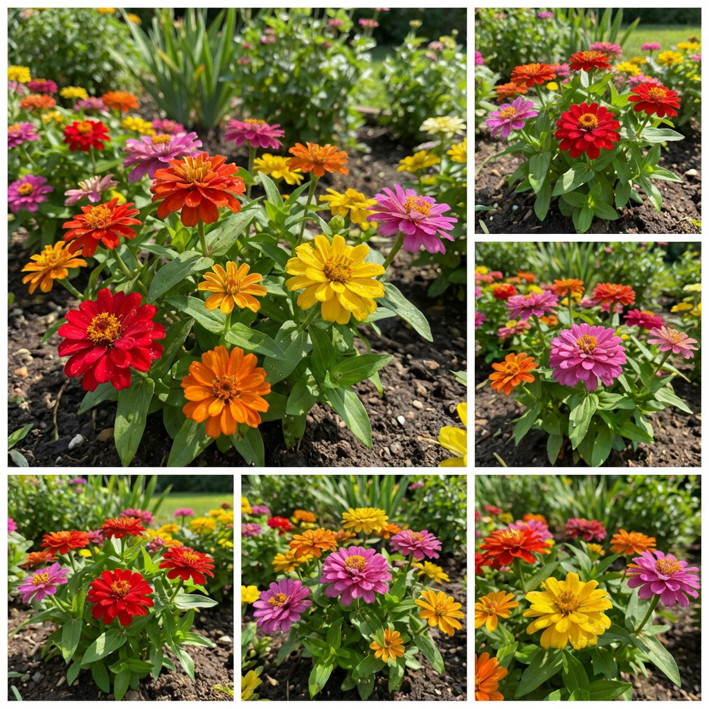 Zinnia Pumila Mixed Colors Zinnia Elegans – Compact Garden Flower Seeds