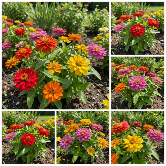 Zinnia Pumila Mixed Colors Zinnia Elegans – Compact Garden Flower Seeds