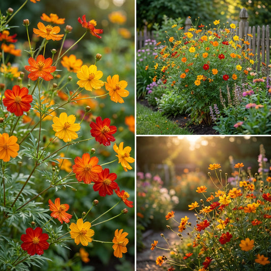 Cosmos Sulphur Mixed Colors Cosmos Sulphureus – Dwarf Garden Flower Seeds
