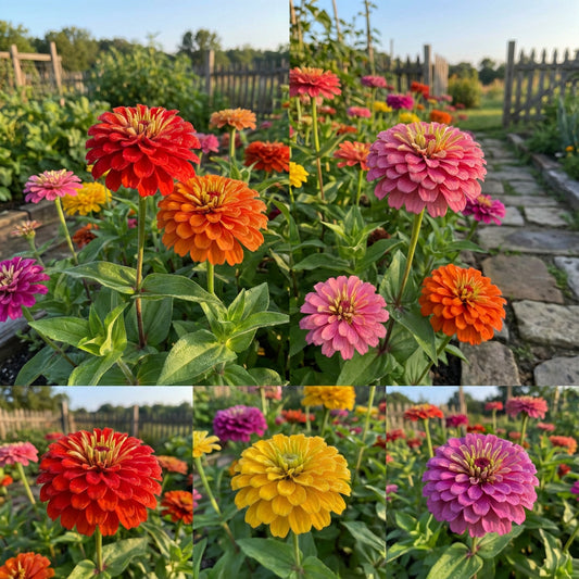 Zinnia Dahlia Mixed Colors Zinnia Elegans – Vibrant Garden Flower Seeds