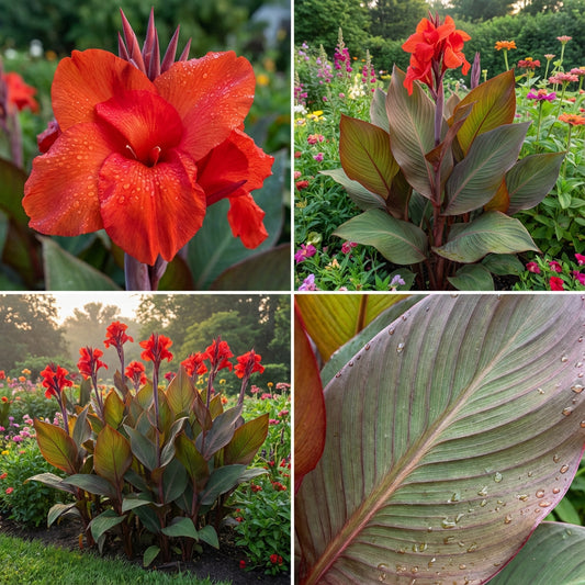 Red Canna Indica Indian Shot Brilliant Very Showy Homegrown – Flower