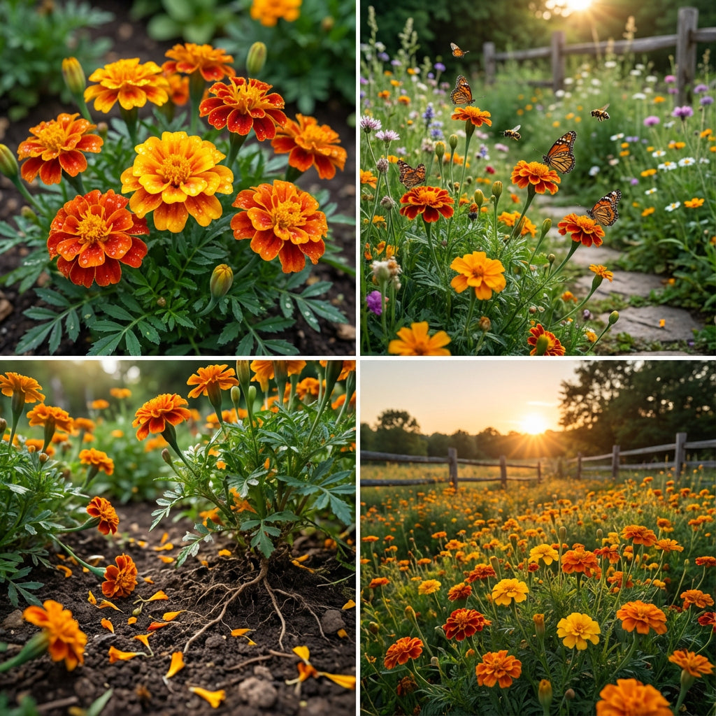 Crackerjack African Marigold Wildflower Seeds Everwilde Farms Mylar Packet – Perennial Flower Seeds