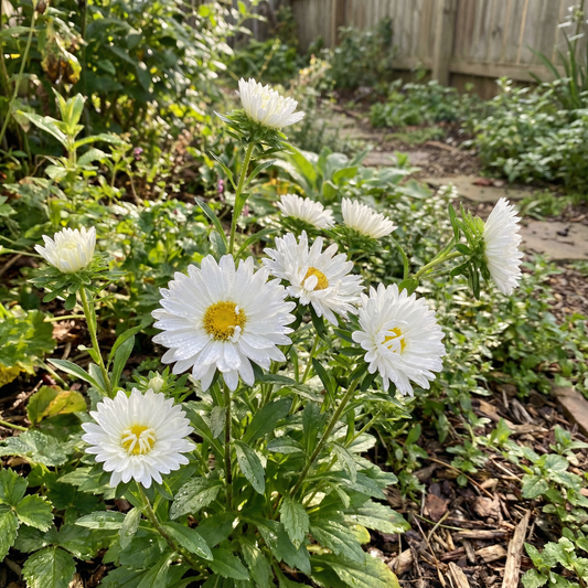 Aster Callistephus Chinensis – Milady White Dwarf Flower Seeds