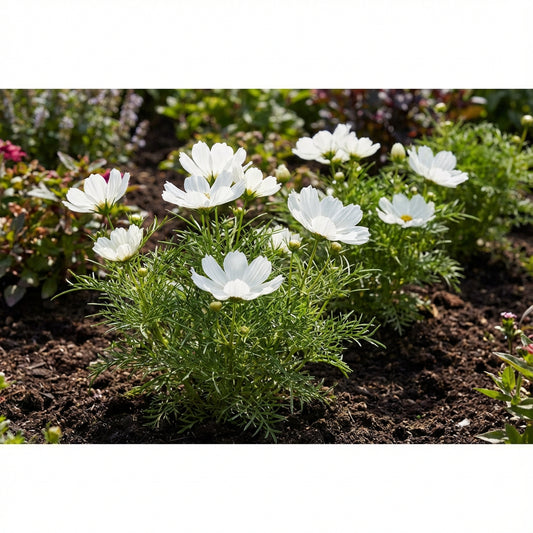 Cosmos Sonata White Dwarf Cosmos Bipinnatus – Compact Garden Flower Seeds
