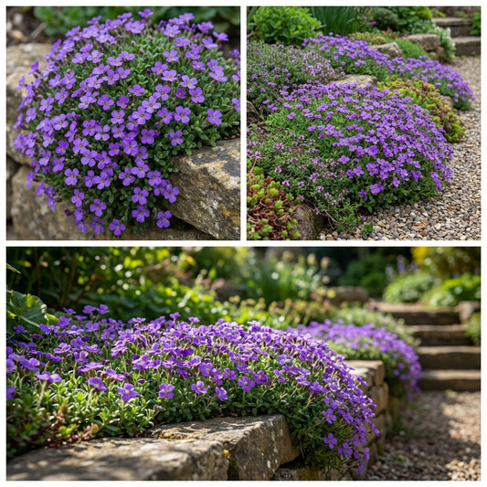 Aubrieta Rock Cress Purple Aubrieta Hybrida Hendersonii – Vibrant Garden Flower Seeds