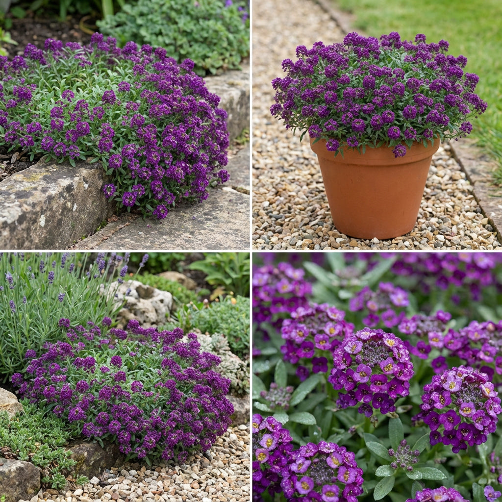 Alyssum Violet Queen Lobularia Maritima – Fragrant Garden Flower Seeds
