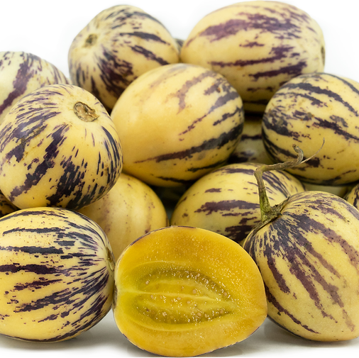 Pepino ‘Vista Striped’ Seeds – Heirloom, Non-GMO, Striped Melon-Pear Variety for Planting