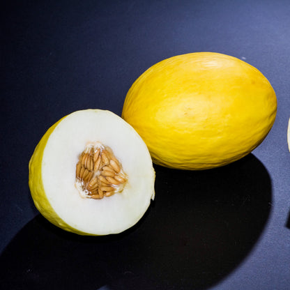 Canary Bright Yellow Melon Seeds for Planting – Heirloom, Non-GMO, Easy to Grow, Sweet Yellow Flesh
