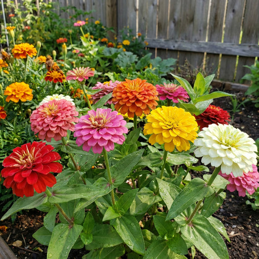 Zinnia Dwarf Thumbelina Mix Zinnia Elegans – Compact Colorful Garden Flower Seeds