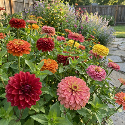 Dahlia Flowered Mixed Zinnia – Colorful Wildflower Garden Seeds