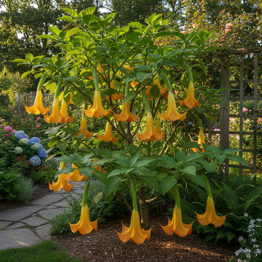 Brugmansia Pumpkin Yellow – Angel Trumpet Tree Shrub Seeds