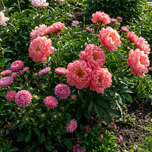 Aster Paeony Duchess Coral Rose Callistephus Chinensis – Dwarf Garden Flower Seeds