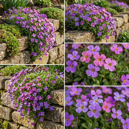 Aubrieta Rock Cress Cascade Mix Aubrieta Hybrida – Hardy Garden Flower Seeds