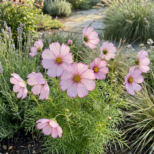 Cosmos Sonata Pink Blush Cosmos Bipinnatus – Dwarf Garden Flower Seeds