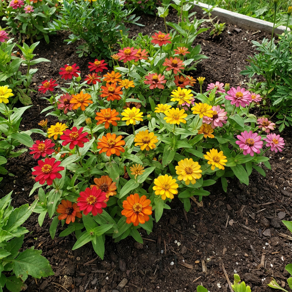 Zinnia Pumila Mixed Colors Zinnia Elegans – Compact Garden Flower Seeds