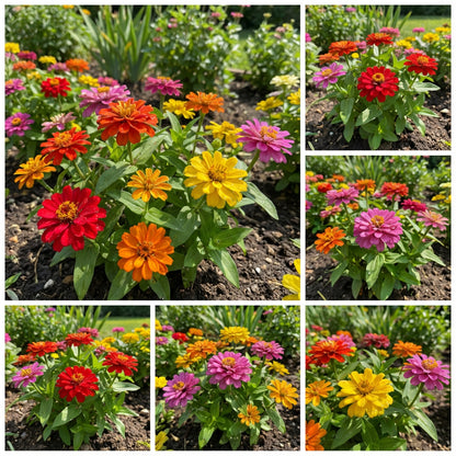 Zinnia Pumila Mixed Colors Zinnia Elegans – Compact Garden Flower Seeds