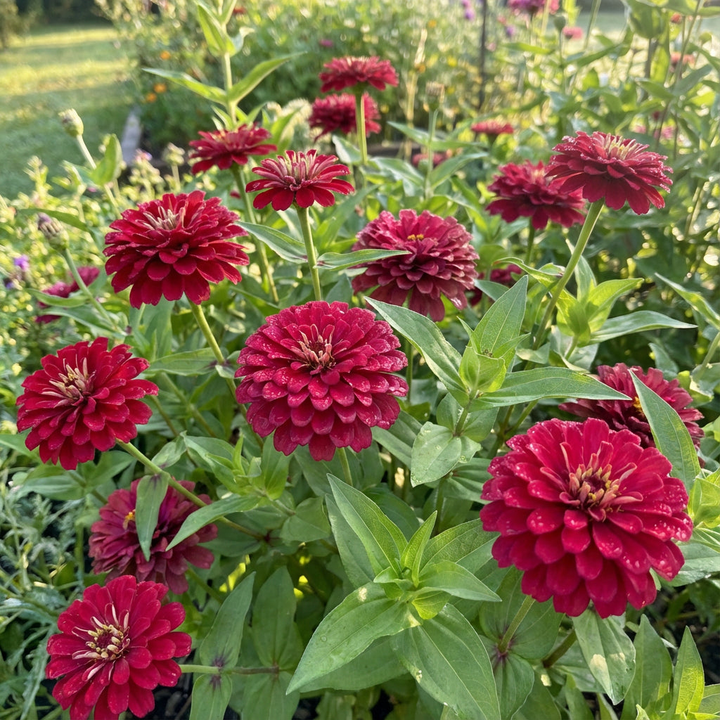 Zinnia Cherry Queen Zinnia Elegans – Colorful Garden Flower Seeds