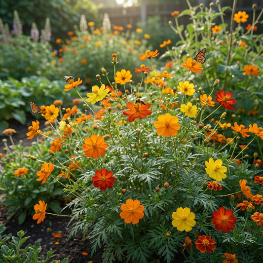 Cosmos Sulphur Mixed Colors Cosmos Sulphureus – Dwarf Garden Flower Seeds
