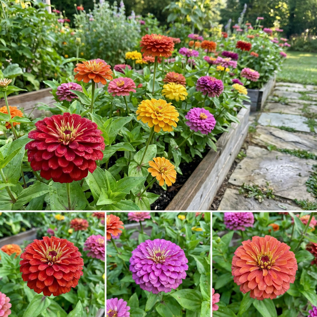 Zinnia Dahlia Mixed Colors Zinnia Elegans – Vibrant Garden Flower Seeds