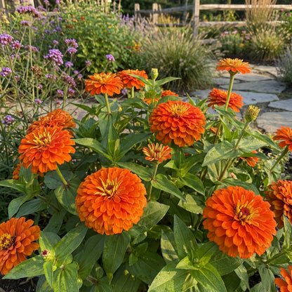Zinnia Orange King Zinnia Elegans – Vibrant Garden Flower Seeds