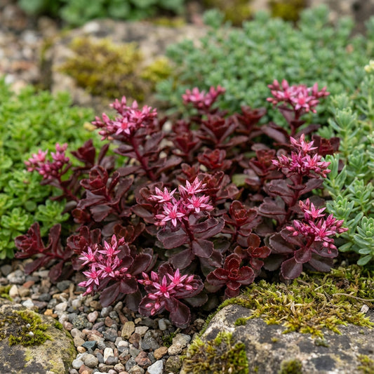 Sedum Voodoo Sedum Spurium – Hardy Groundcover Succulent Seeds