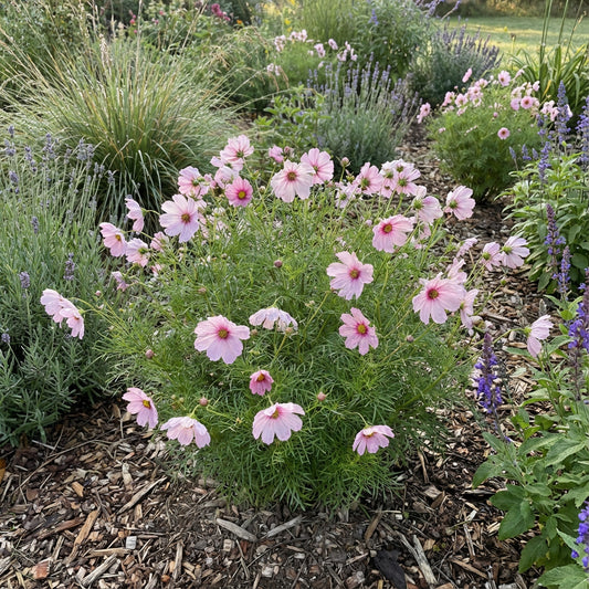 Cosmos Sonata Pink Blush Dwarf Cosmos Bipinnatus – Compact Garden Flower Seeds