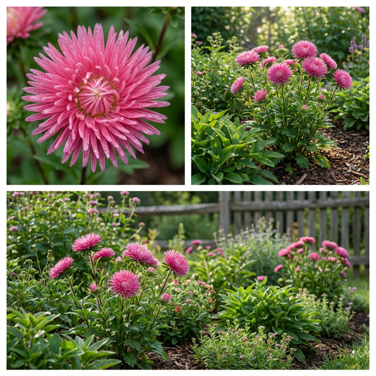 Aster Needle Unicum Rose Callistephus Chinensis – Decorative Garden Flower Seeds