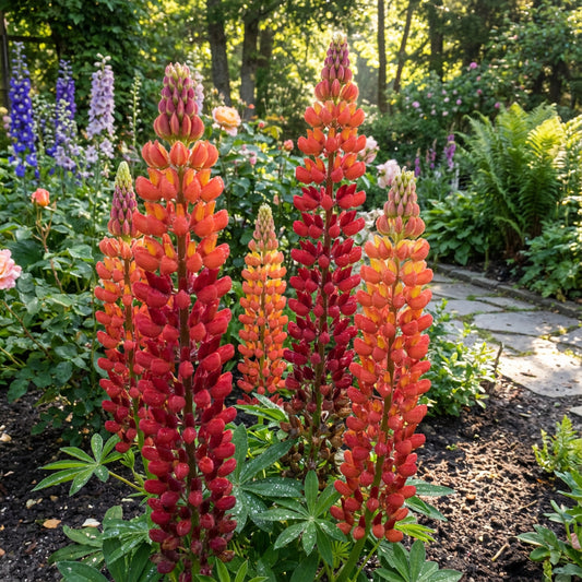 Lupine Russell Red Lupinus Polyphyllus – Perennial Garden Flower Seeds