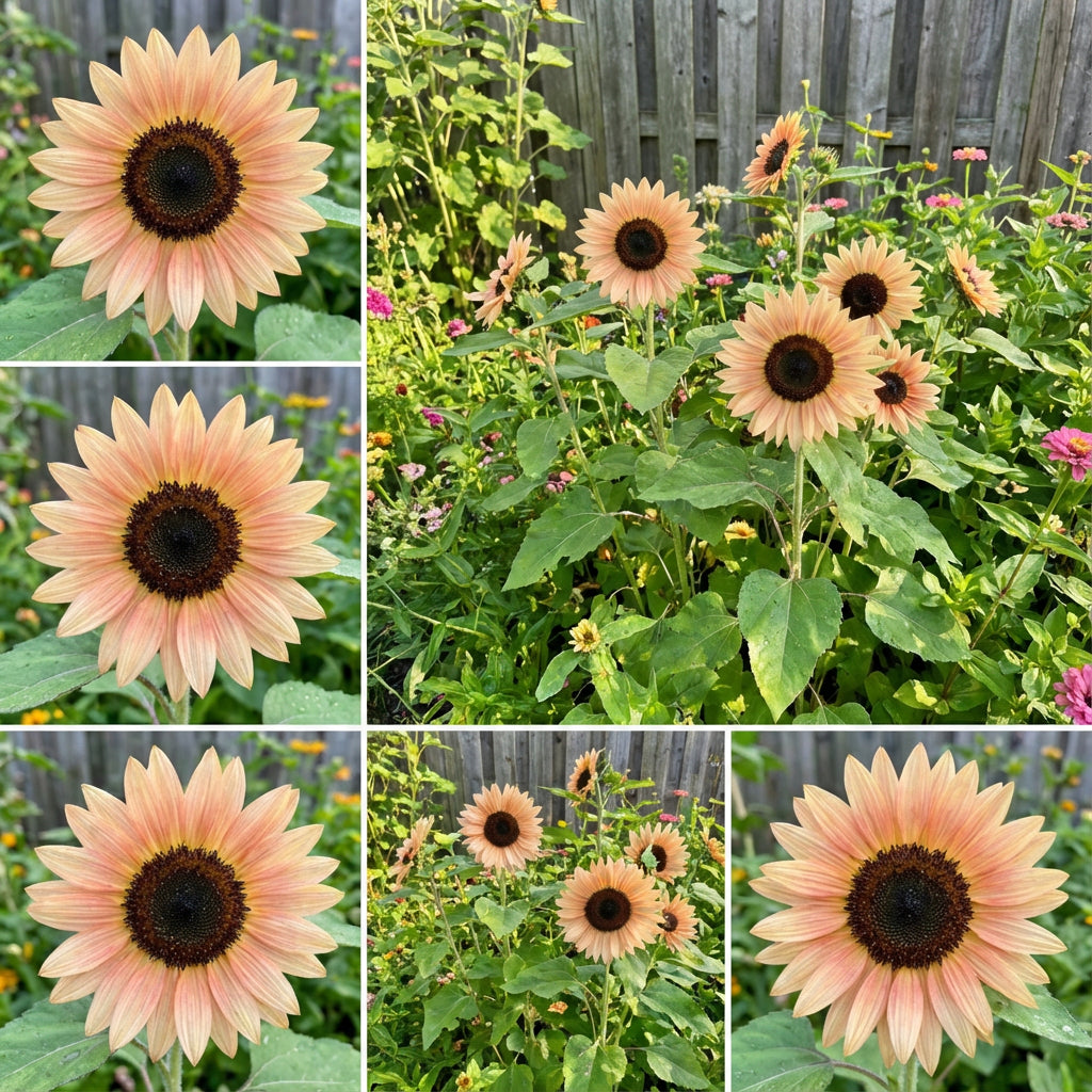 Procut Peach Sunflower Helianthus Annuus – Annual Flower Seeds