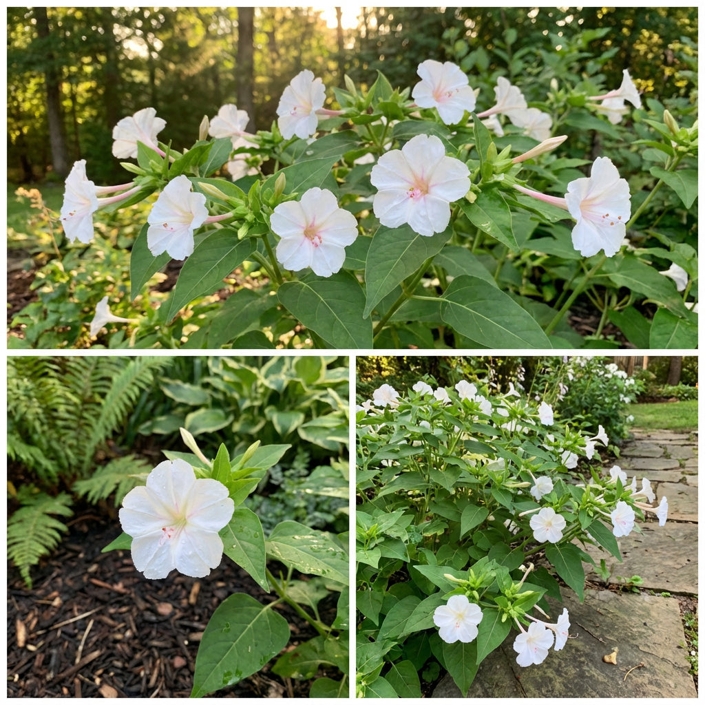 White Four OClock Mirabilis Jalapa – Colorful Wildflower Garden Seeds