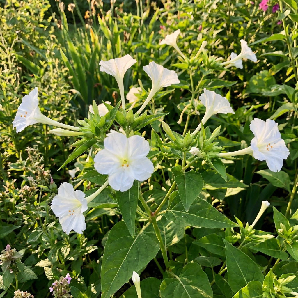 White Four OClock Mirabilis Jalapa – Colorful Wildflower Garden Seeds