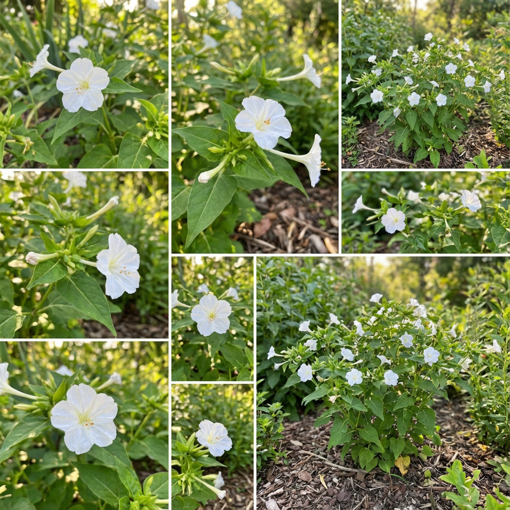 White Four OClock Mirabilis Jalapa – Colorful Wildflower Garden Seeds