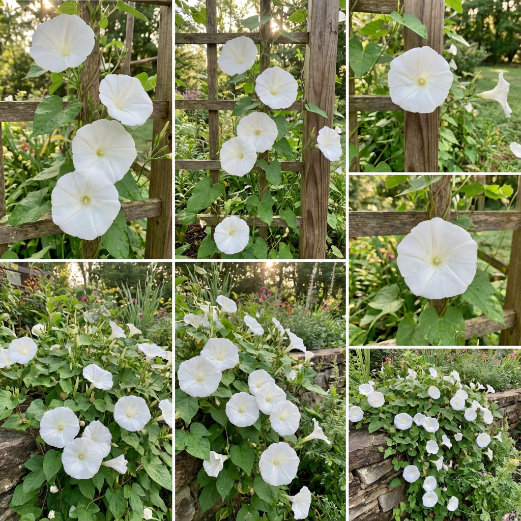 Whitestar Morning Glory – Garden Flower Seeds