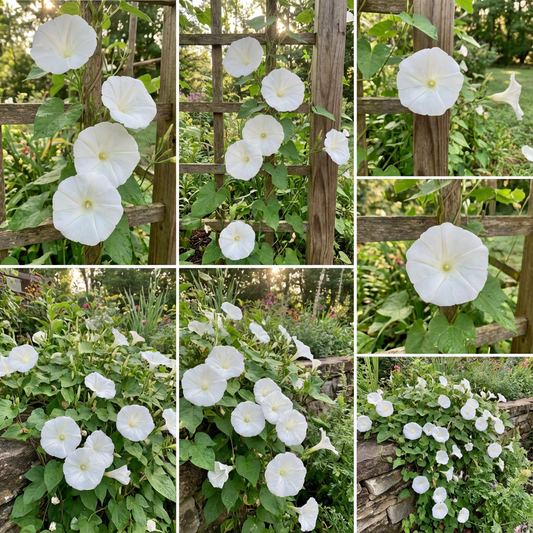 Whitestar Morning Glory – Garden Flower Seeds