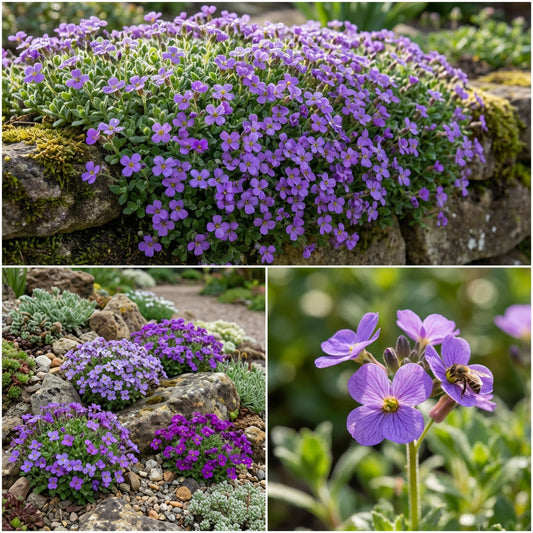 Purple Rockcress Aubrieta – Colorful Wildflower Garden Seeds