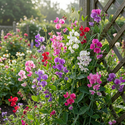 Early Multiflora Mixed Sweet Pea Lathyrus – Climbing Wildflower Garden Seeds