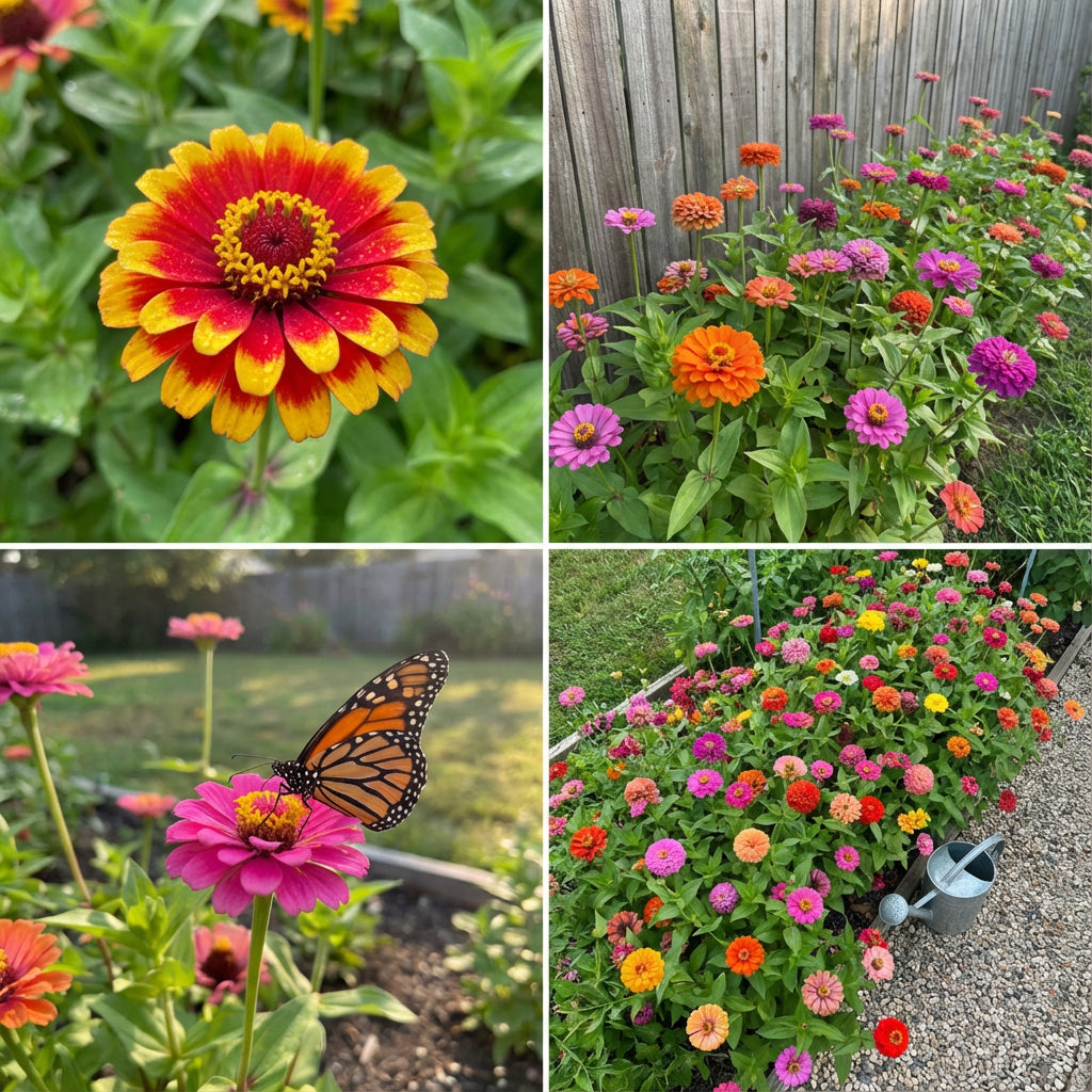 Zinnia Giant Mix Aztec Empress – Colorful Flower Garden Seeds