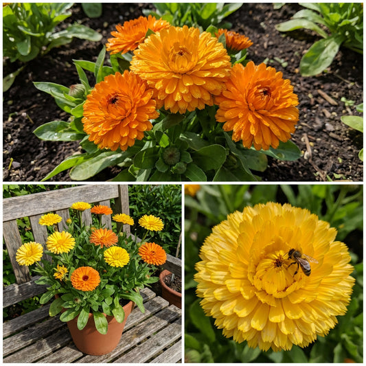 Calendula Bon Bon Series – Colorful Flower Garden Seeds