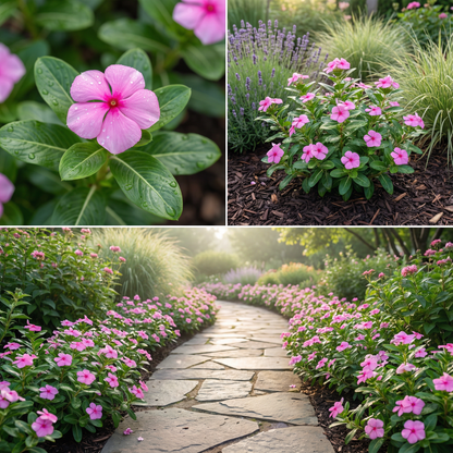 Periwinkle Catharanthus Roseus Dwarf Rose Little Linda Flower Seeds