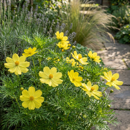 Cosmos Sonata Yellow Cosmos Bipinnatus – Compact Garden Flower Seeds