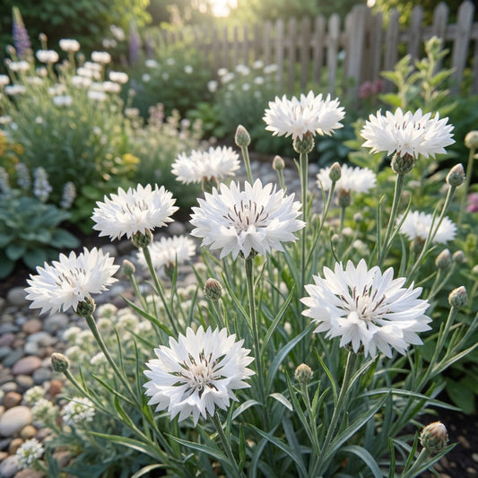 Cornflower Bachelor’s Button White Centaurea Cyanus – Hardy Garden Flower Seeds