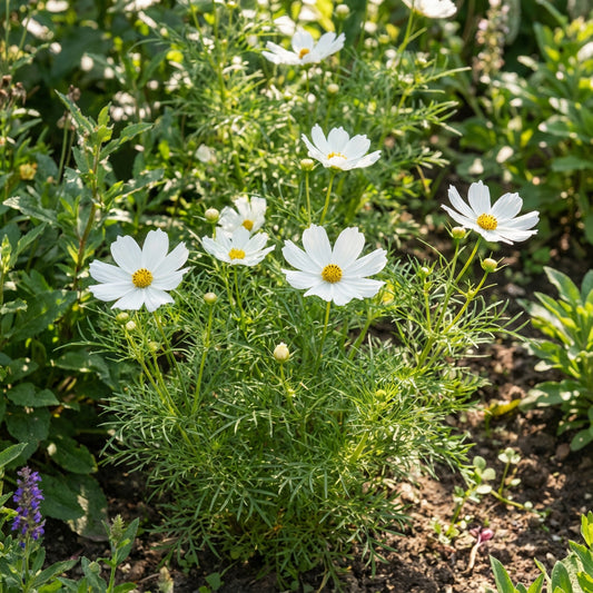 Cosmos Sonata White Dwarf Cosmos Bipinnatus – Compact Garden Flower Seeds