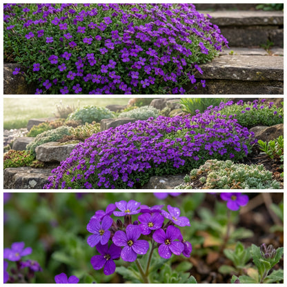 Aubrieta Rock Cress Cascade Purple Aubrieta Hybrida Superbissima – Vibrant Garden Flower Seeds