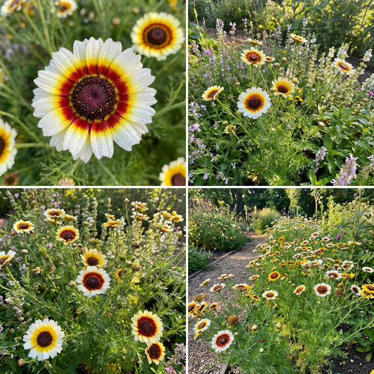 Daisy Painted Chrysanthemum Carinatum – Colorful Garden Flower Seeds