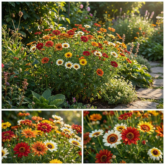 Daisy Painted Chrysanthemum Carinatum – Colorful Garden Flower Seeds