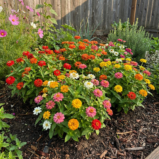 Zinnia Lilliput Mixed Colors Zinnia Elegans – Compact Garden Flower Seeds