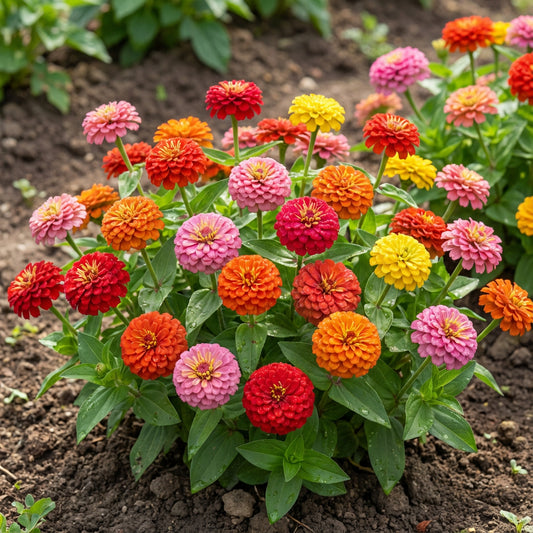 Zinnia Lilliput Mixed Colors Zinnia Elegans – Compact Garden Flower Seeds