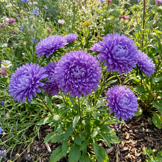 Aster Gremlin Lavender Double Callistephus Chinensis – Decorative Garden Flower Seeds
